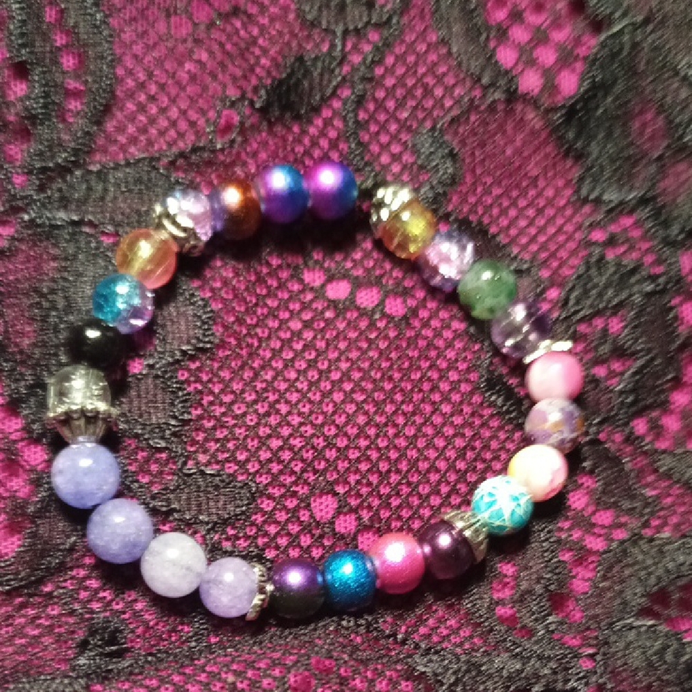 Colorful Gemstone Beaded Bracelet